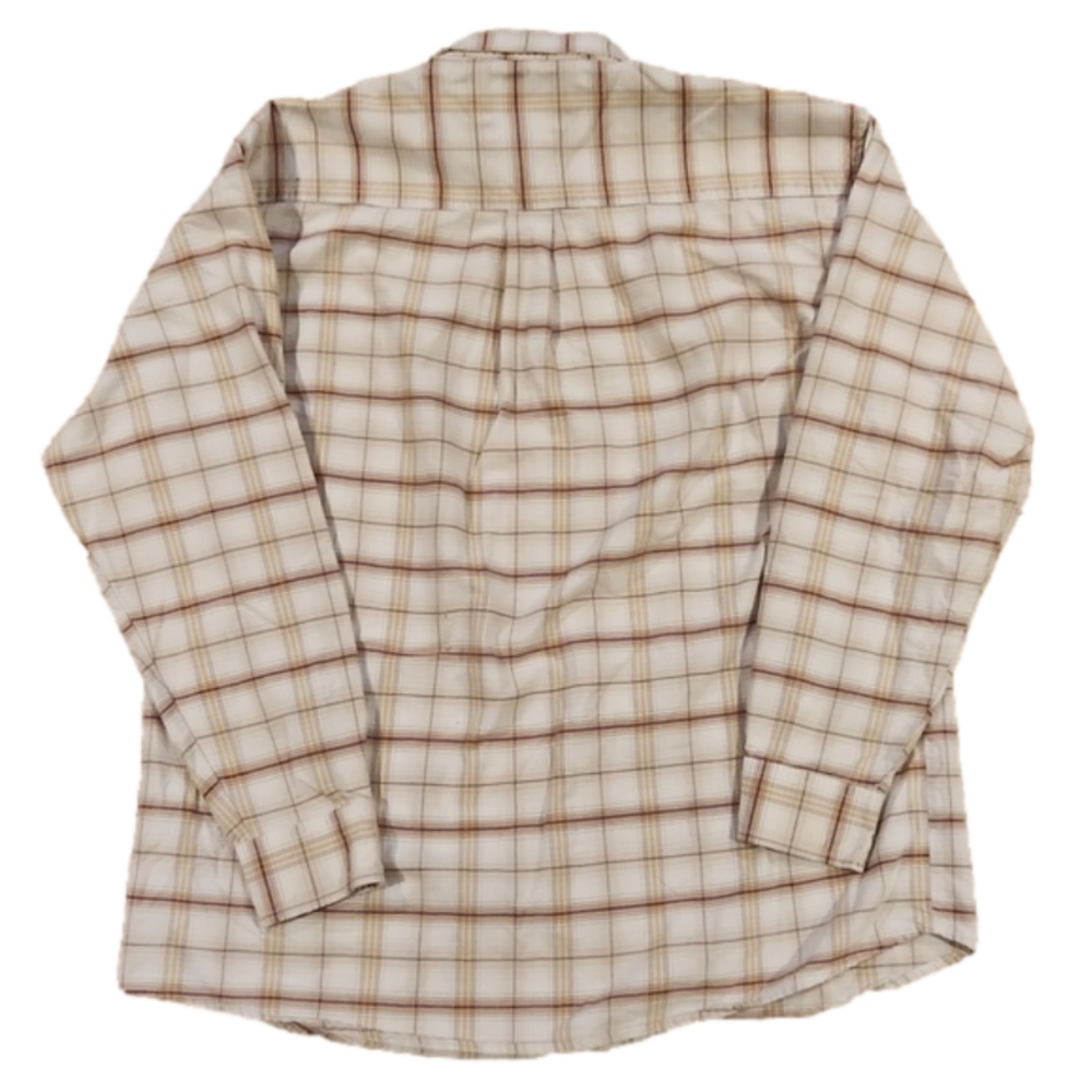 Twenty X By Wrangler Cream & Brown Plaid Western Button-Up - Picture 5 of 9